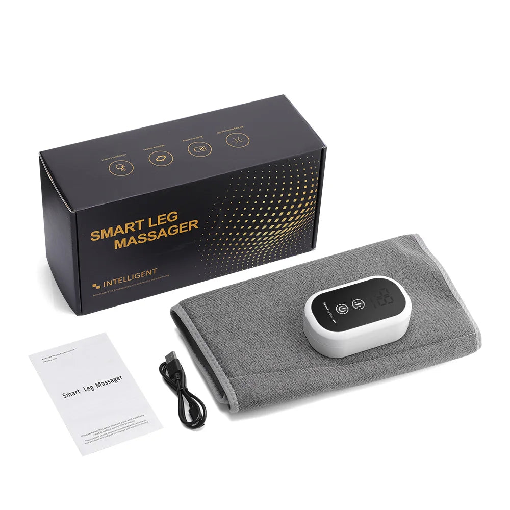 360° Air Pressure Calf Massager Leg Air Pressure Electric Airbag Compresstion Heated Hot Compress Muscle Relax Massage Device