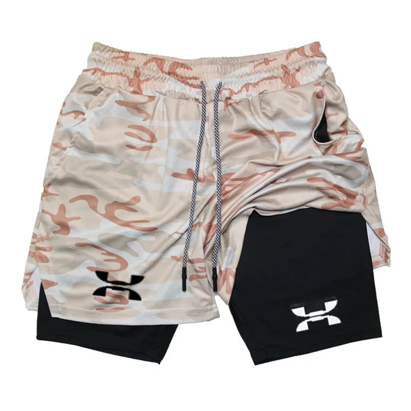 Everlast Double Layer Compression Shorts for Fitness and Basketball