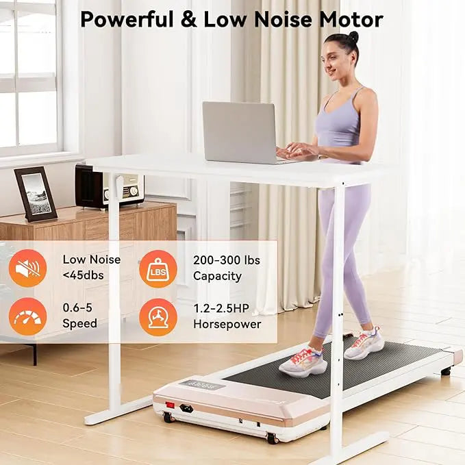 2-in-1 Home/Office 2.5 HP Walking Treadmill