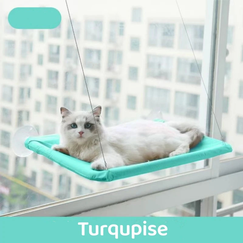 Winter Cat Window Hanging Hammock Bed Suction Cup Space Saving All Seasons Easy Install Pet Bed Cat Climbing Frame