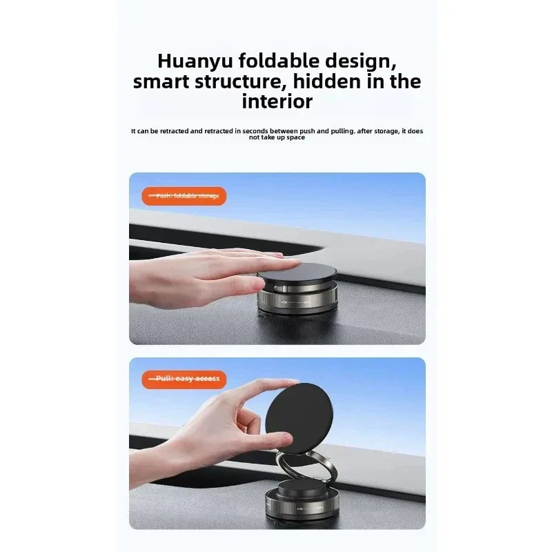Vacuum Suction Magnetic Phone Mount – Adjustable Swivel Lock Windshield Holder