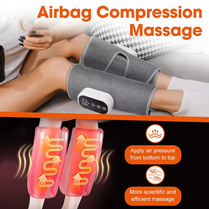 360° Air Pressure Calf Massager Leg Air Pressure Electric Airbag Compresstion Heated Hot Compress Muscle Relax Massage Device