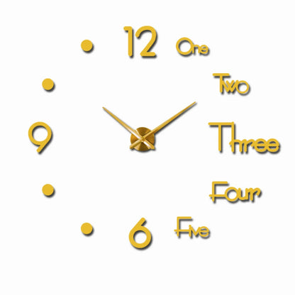 Creative Frameless DIY Wall Clock Wall Decal Home Silent Clock Living Room Office Wall Decoration