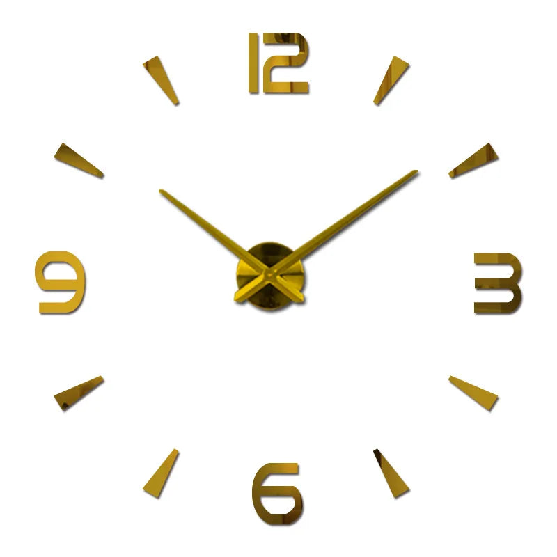 Creative Frameless DIY Wall Clock Wall Decal Home Silent Clock Living Room Office Wall Decoration