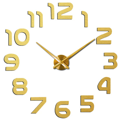 Creative Frameless DIY Wall Clock Wall Decal Home Silent Clock Living Room Office Wall Decoration