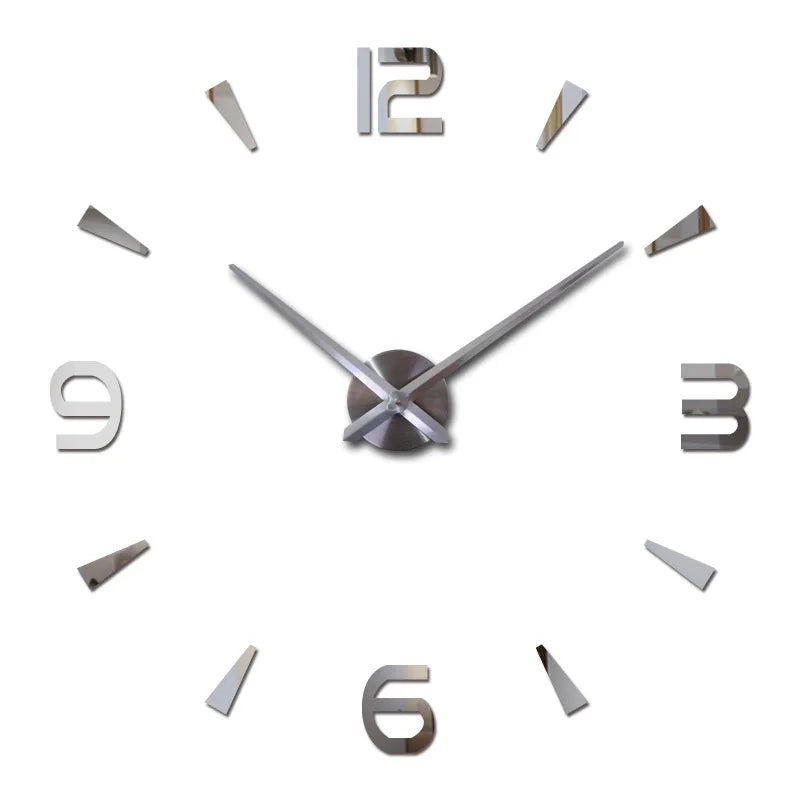 Creative Frameless DIY Wall Clock Wall Decal Home Silent Clock Living Room Office Wall Decoration
