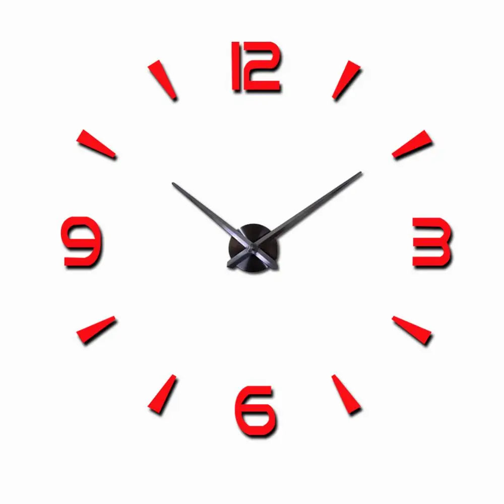 Creative Frameless DIY Wall Clock Wall Decal Home Silent Clock Living Room Office Wall Decoration