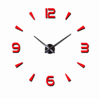 Creative Frameless DIY Wall Clock Wall Decal Home Silent Clock Living Room Office Wall Decoration