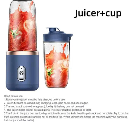 Portable USB Blender Cup | Wireless Juicer | 25000RPM | 6 Blade