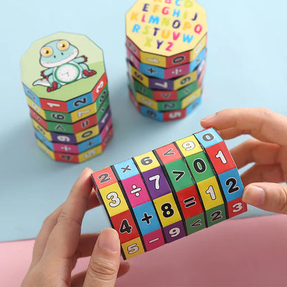 Montessori Math Cube – Counting & Arithmetic Puzzle for Kids