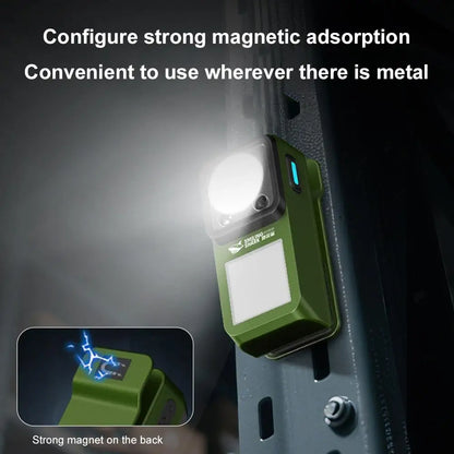 Lampe torche LED magnétique à clipser, éclairage ultra-durable pour l'extérieur, lampe de travail d'urgence, rechargeable, pour le camping et la randonnée