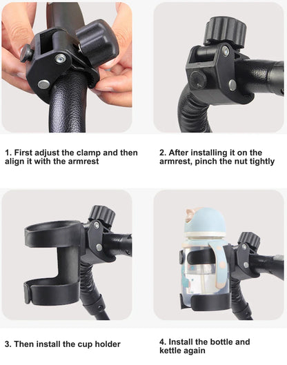 360° Universal Stroller Cup & Bottle Holder