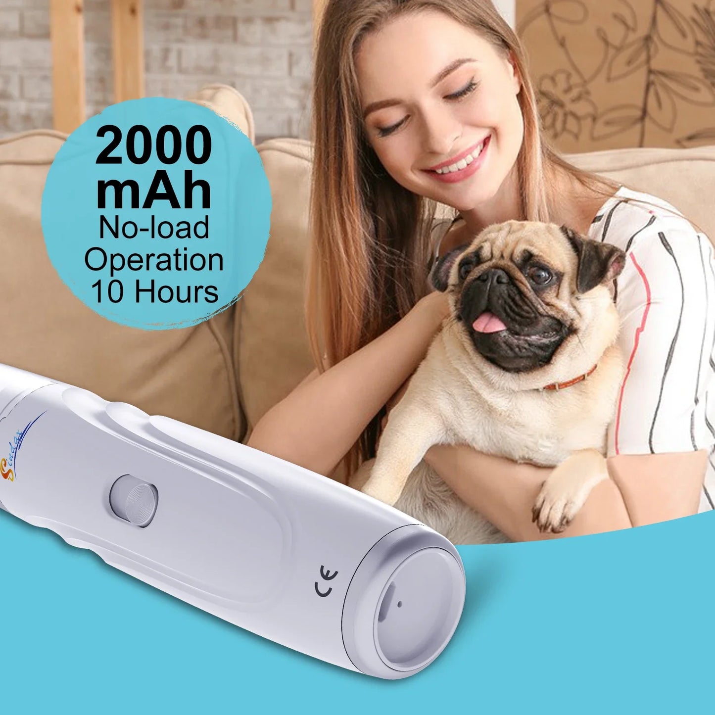 Dog Nail Grinder USB Rechargeable Electric Pet Paws Clipper
