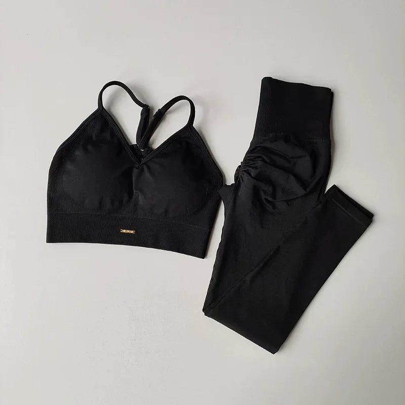 High-Waisted Yoga Suit for Toned Hip Support