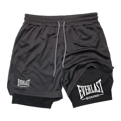 Everlast Double Layer Compression Shorts for Fitness and Basketball