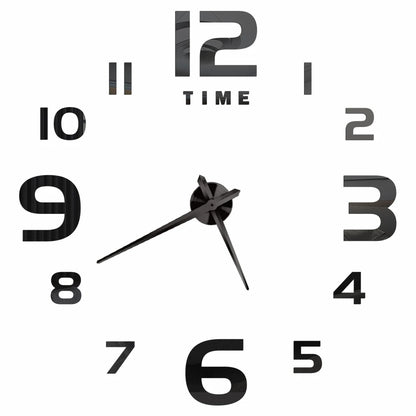 Creative Frameless DIY Wall Clock Wall Decal Home Silent Clock Living Room Office Wall Decoration