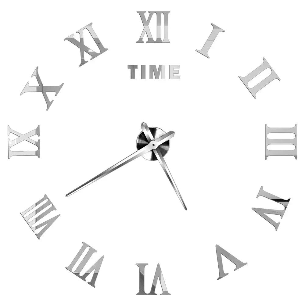 Creative Frameless DIY Wall Clock Wall Decal Home Silent Clock Living Room Office Wall Decoration