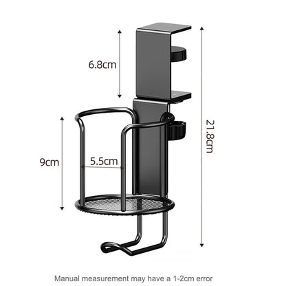 2 in 1 No Drill Desk Cup Holder Adjustable Upgraded Arm Clamp Stand