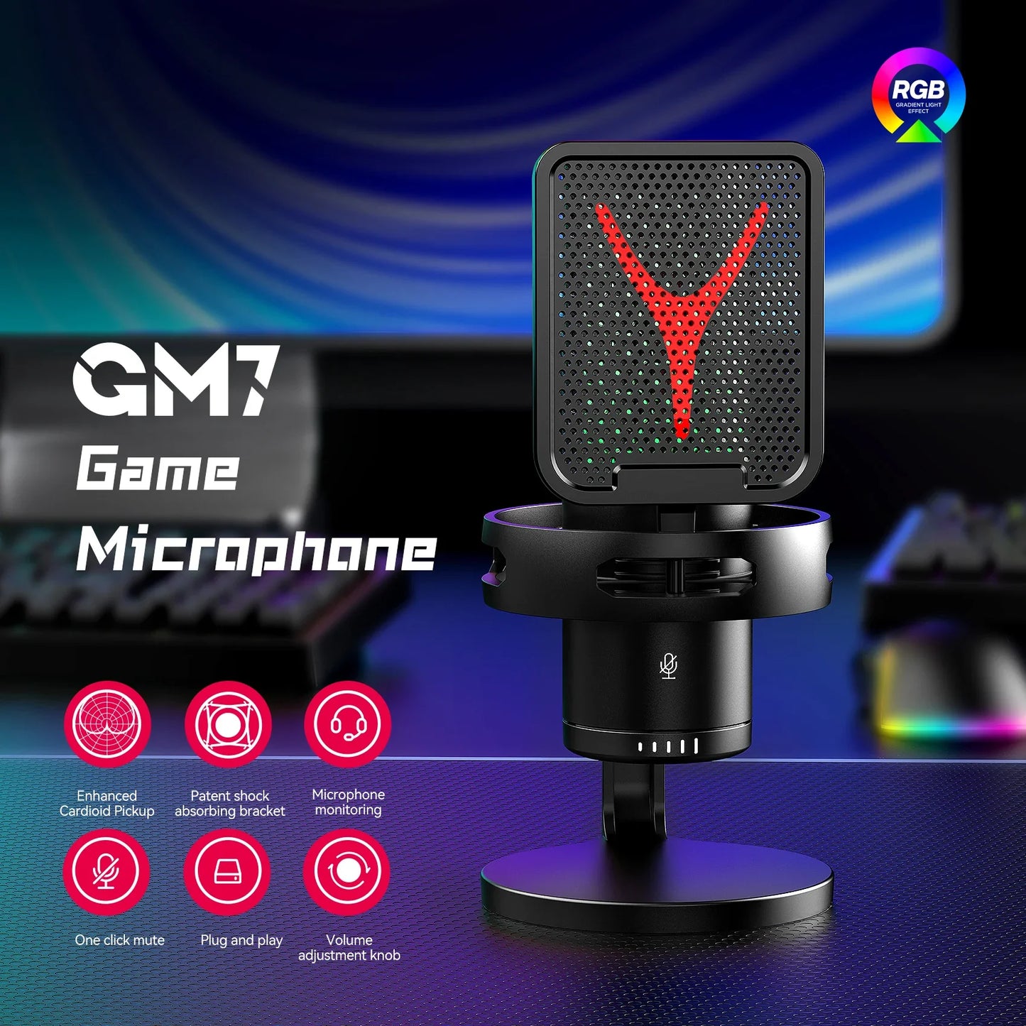 Professional USB Condenser Microphone Kit – Gaming & Podcast Mic for PC/Laptop, Wired Studio Recording Mic for Streaming, Karaoke & Voice Overs.