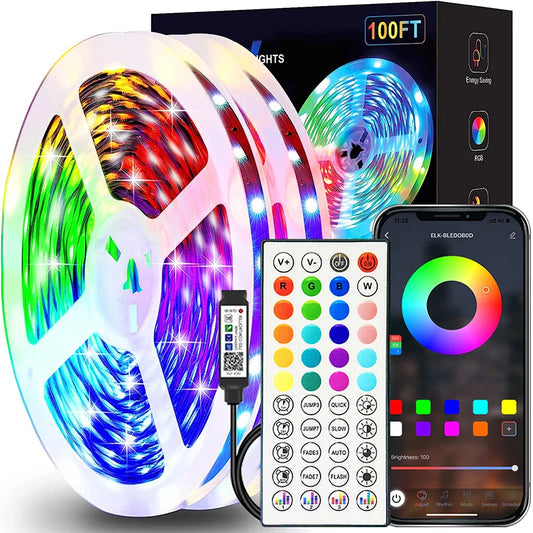 RGB LED Strip Lights APP Control Flexible Room Bedroom Light