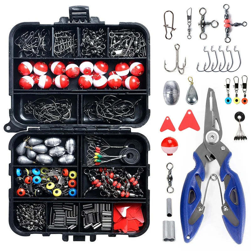 Docooler 263pcs Fishing Accessories Set With Tackle Box