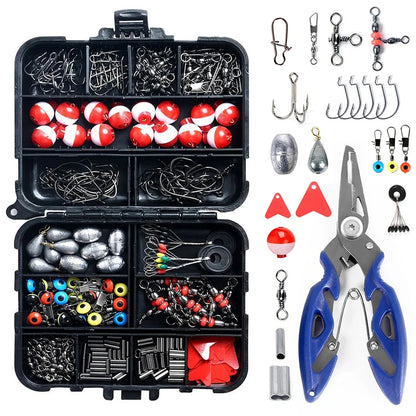 Docooler 263pcs Fishing Accessories Set With Tackle Box