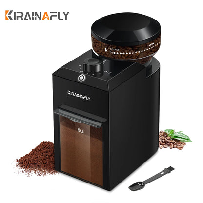 KIRAINAFLY Electric Burr Coffee GrinderAdjustable coffee grinder with 28 Precise Grind Setting for French Press Drip Coffee and Espresso12 Cups Black