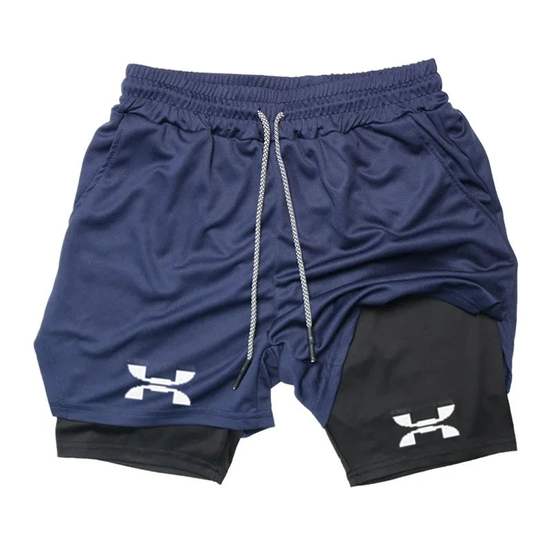 Everlast Double Layer Compression Shorts for Fitness and Basketball