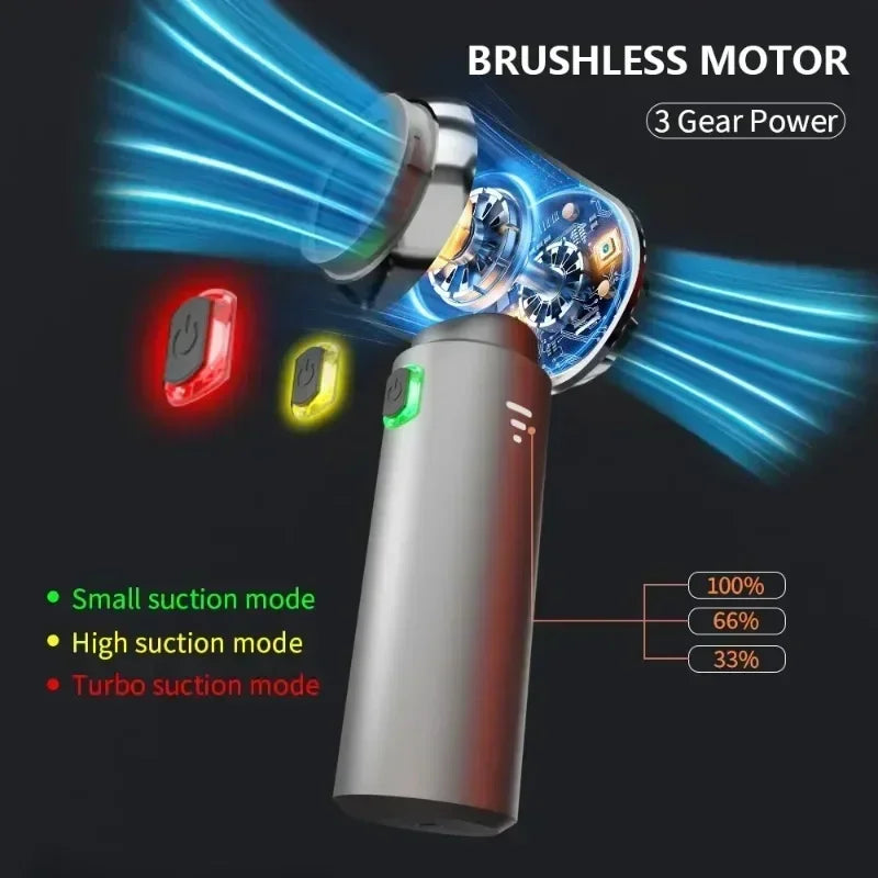 SUITU Wireless Car Vacuum Cleaner – 390000PA Brushless Handheld Mini Vacuum & Air Duster