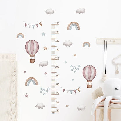 3PC Cartoon Animal Height Ruler Wall Stickers