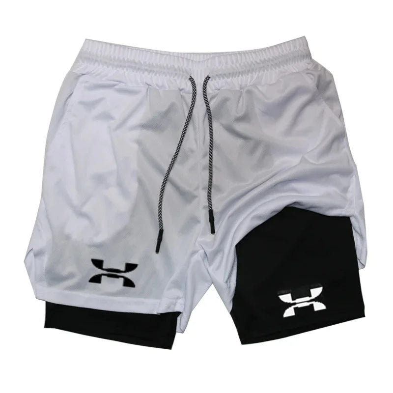 Everlast Double Layer Compression Shorts for Fitness and Basketball