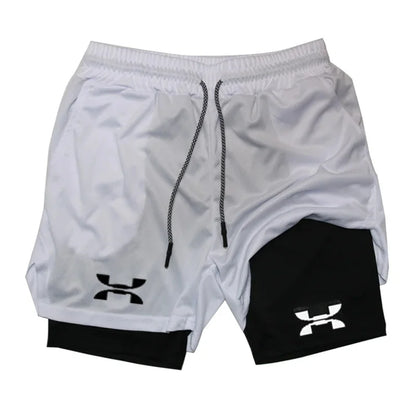Everlast Double Layer Compression Shorts for Fitness and Basketball