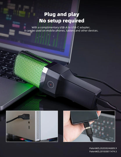 Professional USB Condenser Microphone Kit – Gaming & Podcast Mic for PC/Laptop, Wired Studio Recording Mic for Streaming, Karaoke & Voice Overs.