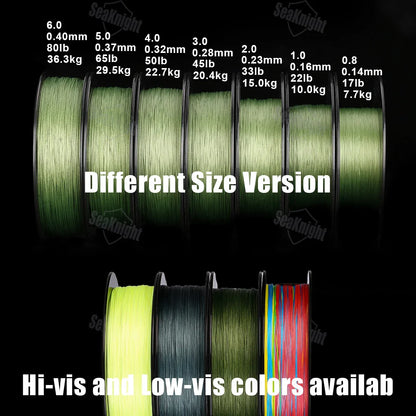 SeaKnight X9 Braided Fishing Line 150M 9-Strand PE Smooth Anti-UV Sea Line