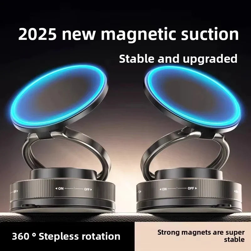 Vacuum Suction Magnetic Phone Mount – Adjustable Swivel Lock Windshield Holder