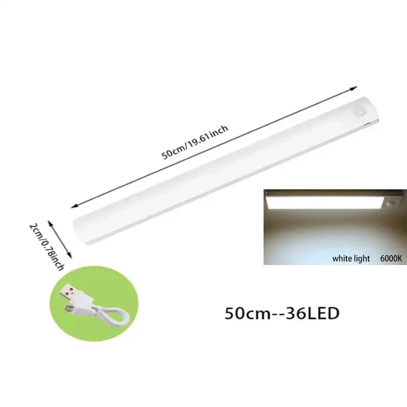 Under Cabinet Motion Sensor Light Rechargeable LED Strip Kitchen Light