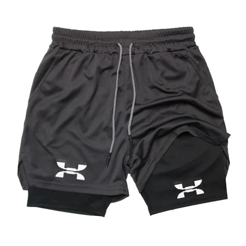 Everlast Double Layer Compression Shorts for Fitness and Basketball