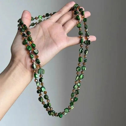 Bohemian Colored Shell Bead Double Layered Necklace