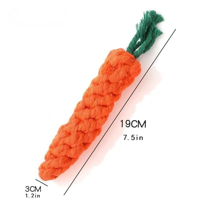 Anti-Anxiety Carrot Knot Chew Toy for Dogs for Small to Medium Dogs | Durable Dog Toys