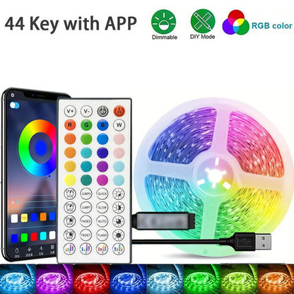 RGB LED Strip Lights APP Control Flexible Room Bedroom Light