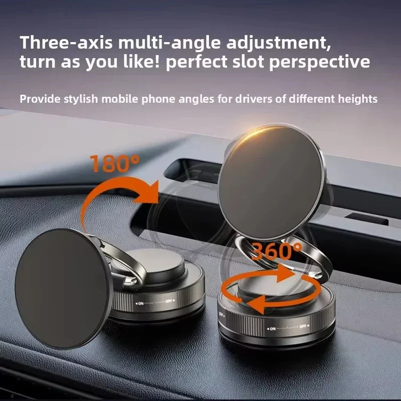 Vacuum Suction Magnetic Phone Mount – Adjustable Swivel Lock Windshield Holder