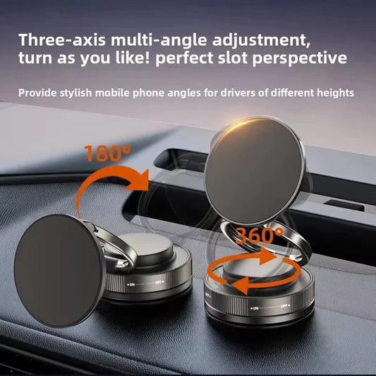 Vacuum Suction Magnetic Phone Mount – Adjustable Swivel Lock Windshield Holder