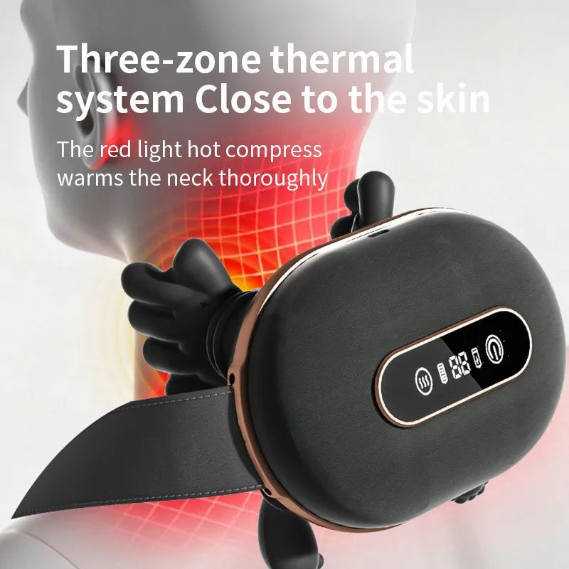 Bionic Neck Shoulder Massager N7 Kneading Massager Shawl 3-Level Modes Neck Cervical Waist Leg Body Muscles Massage Pillow