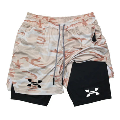 Everlast Double Layer Compression Shorts for Fitness and Basketball