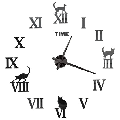 Creative Frameless DIY Wall Clock Wall Decal Home Silent Clock Living Room Office Wall Decoration