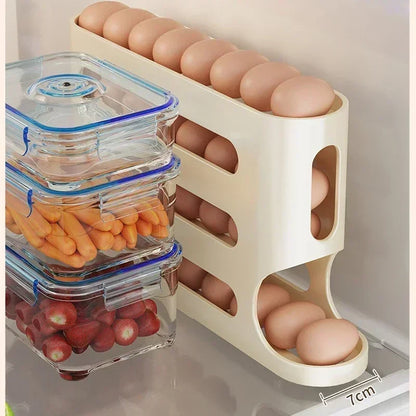 2-4-layer Slide Egg Storage Box Ladder Style Egg Box Storage Refrigerator