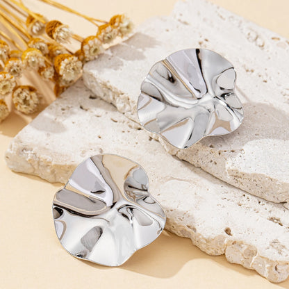 Elara Jewelry™ Crumpled Petal Stud Earrings