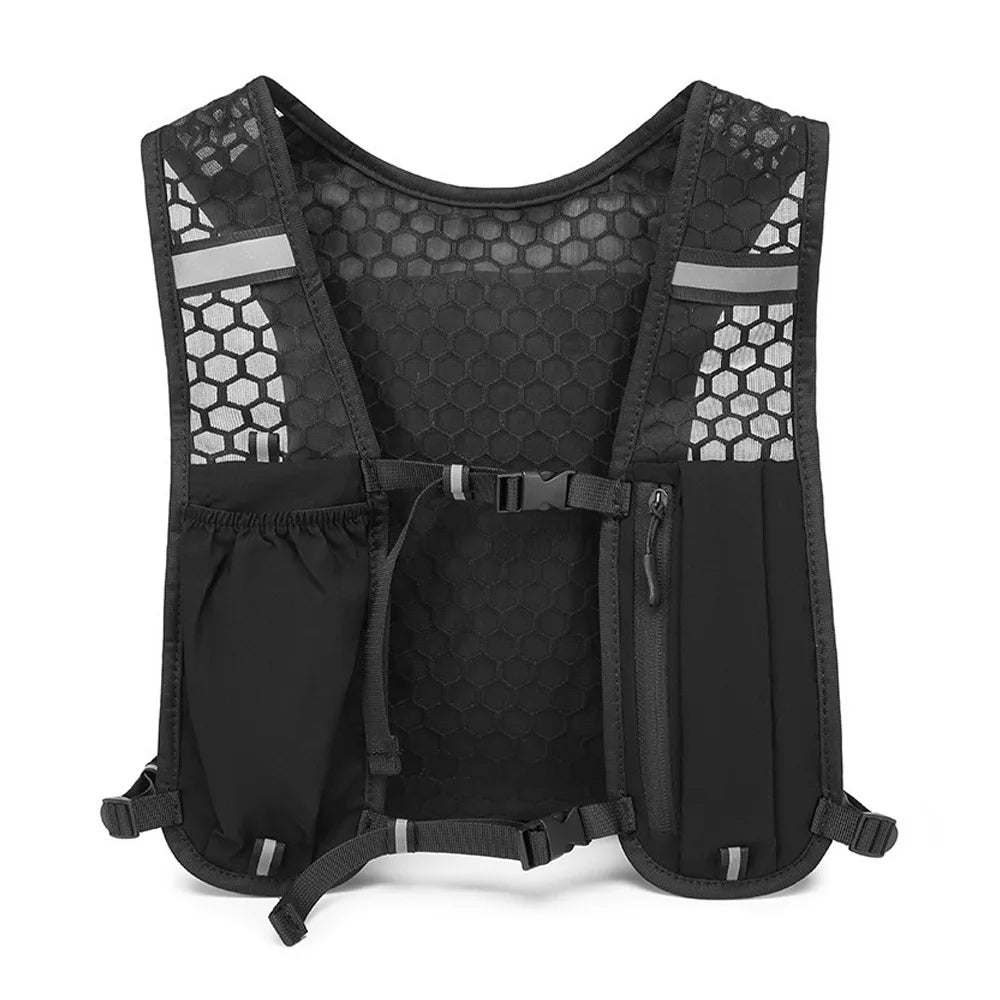 Breathable Running Hydration Vest with Storage for Hiking and Cycling