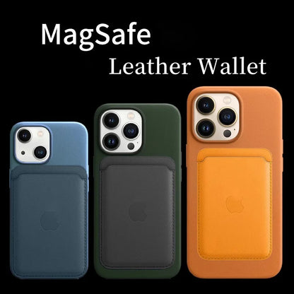 MagSafe Magnetic Wallet Card Holder – Leather Case for iPhone 17, 16, 15, 14, 13, 12 & Samsung