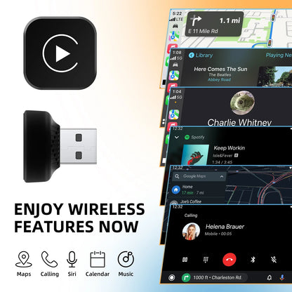 Wired to Wireless CarPlay & Android Auto Dongle, Adapter Stable Sync, 2026 model